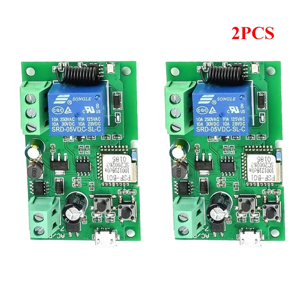 2/4PC Self-locking Sonoff WiFi Wireless Smart Switch Relay Module 7V-32V US