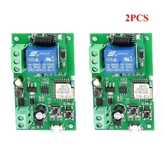 2/4PC Self-locking Sonoff WiFi Wireless Smart Switch Relay Module 7V-32V US