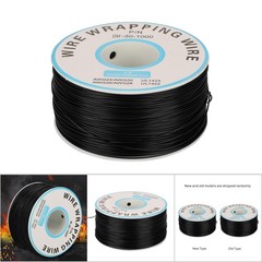 (Black)1Roll WiRe Wrapping Single Copper Wire Strand 30AWG Cable 0.25mm Core NY
