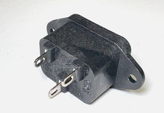 1pc NICOON NC-174 AC Power Inlet Socket 6A 250V – NOS, Made in Japan