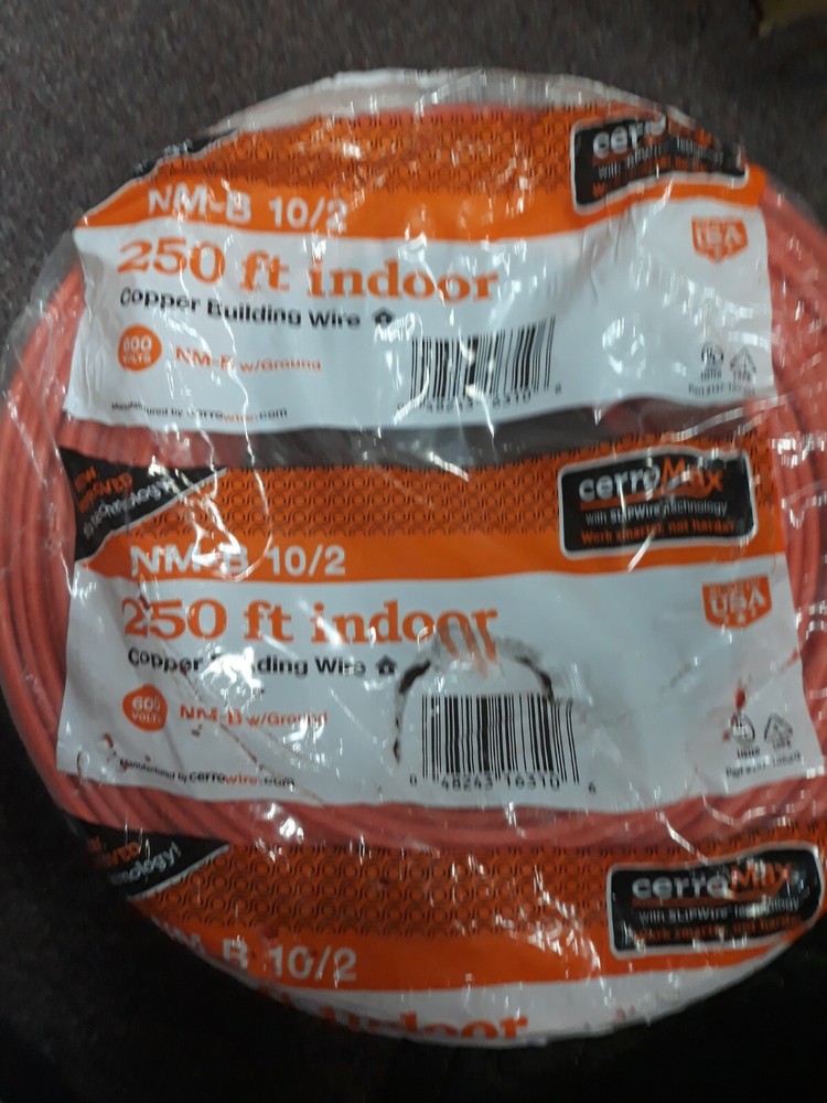 Nm-B 10/2 250ft Indoor Copper Building Wire