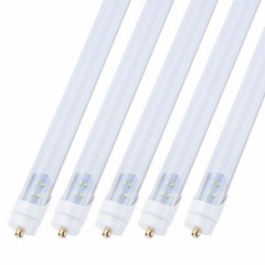 25 PACKS T8 8FT 50W SINGLE PIN FA8 Base LED Outdoor Tubes Lights 5000K MILKY