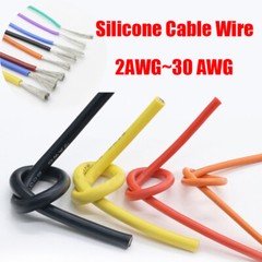 1/5M Flexible Soft Tinned OFC Copper Silicone Wire RC Cable ROHS UL 2AWG – 30AWG