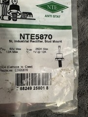 Lot of NTE5870 Industrial Stud Mount Rectifiers 50V 12A DO-4 New NOS