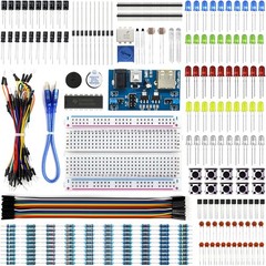 REXQualis Electronics Basic Kit w/Power Supply Module, Breadboard, Jumper…