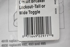 Master Lock Grip Tight Circuit Breaker Lockout 491B 493B Lot Of 2 Red Toggle