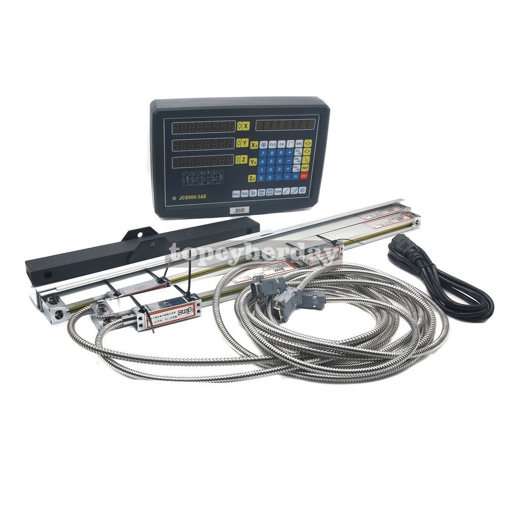 CNC 3 Axis DRO Kit Digital Readout & Linear Glass Scale for Milling Bridgeport