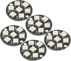 5Pcs WS2812B 7 Bits 5050 RGB LED Ring Lamp Light Integrated Drivers Arduino