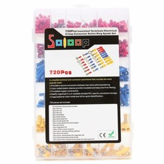 720x Insulated Terminal Electrical Crimp Connector Bullet Butt Ring Spade