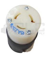 LOT OF 2 HUBBELL HBL4579C TWIST LOCK INLET PLUG 15A 250V