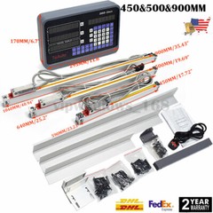 Linear Scales 450mm 500mm 900mm + 3 Axis Digital Readout DRO Display XYZ Axis