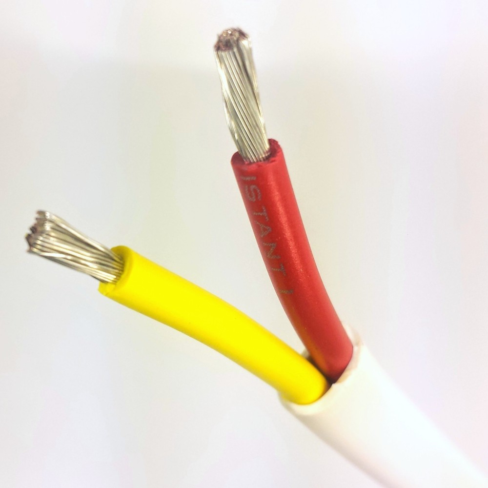 10/2 AWG Gauge Marine Grade Wire, Boat Cable, Tinned Copper, Flat Red/Yellow