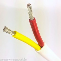 10/2 AWG Gauge Marine Grade Wire, Boat Cable, Tinned Copper, Flat Red/Yellow