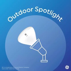 LED Outdoor Spotlight, Daylight, Medium Base, PAR38, 15 Watt a set of 2 bulbs