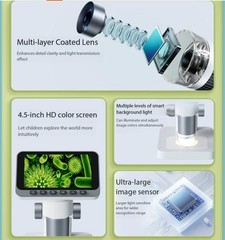 Portable 1000X Magnification Optical Microscope 4.5-inch TFT Colour Screen