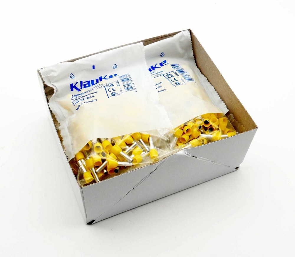 1000x Klauke 332230 47512 12mm ferrule temperature range 105°C -unused/original packaging-