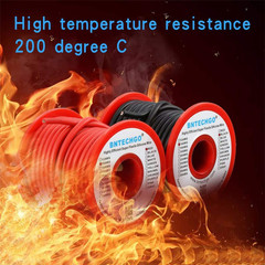 14 Gauge Silicone Wire Spool Red and Black Each 25Ft Flexible 14 AWG Stranded Ti
