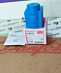 2PCS LOT- Danfoss 018F6176 Solenoid Coil BE230AS, DIN Spade,220 – 230VAC- NEW