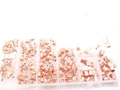 160Pcs Battery Cable Ends, Copper Wire Lugs Assortment Kit AWG 4 6 8 10 Gauge