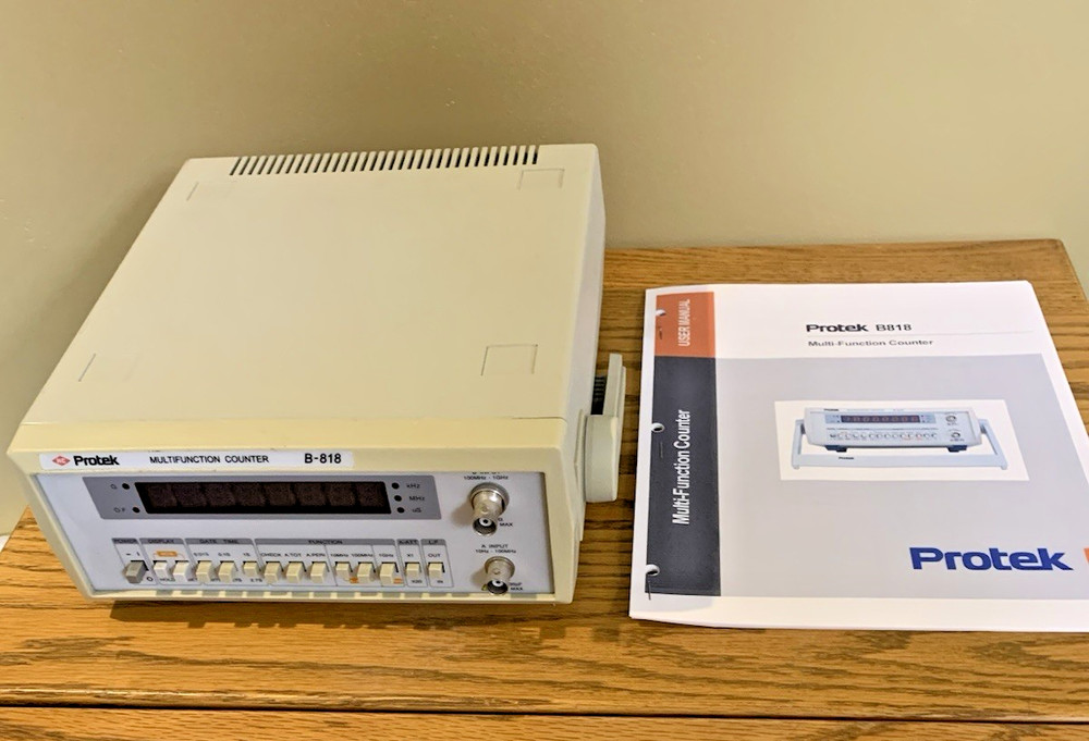 Protek B-818 Multi Function Counter with manual. Powers on.