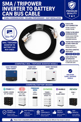 SMA/TRIPOWER CAN CABLE INVERTER TO BATTERY – PYLONTECH / BYD / FREEDOM / DYNESS