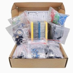 Electronic Component Kit Assortment Capacitors LEDs Transistors Resistors DC PCB