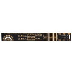 25cm Multifunctional PCB Ruler Measuring Tool Resistor Capacitor Chip IC Black