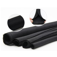PET Nylon Opened Braided Cable Sleeving Expandable Tidy Wire Harness Flexible