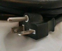 Power Cord 15ft 20A/250V Molded 3-Prong Plug Socket Black