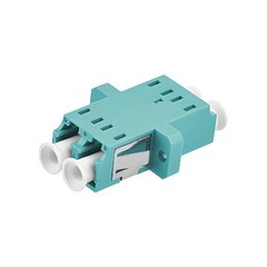 LC LC UPC Duplex Multimode Fiber Optic Adapter Coupler OM3 Aqua 10 Pack Data