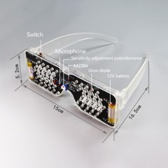 DIY Electronic Kit – Voice Activated LED Glasses – Soldering Project – Teaching