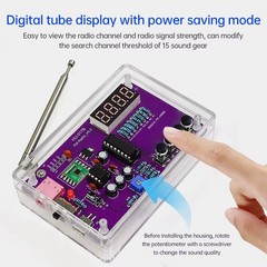 DIY FM Radio Kit Set Electronic TDA2822 Power Amplifier 87-108MHz With Shell