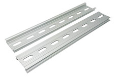 Slotted Aluminum DIN Rail, 35mm x 8”, Silver – 2 Pieces + 4 #10 S.S Screws