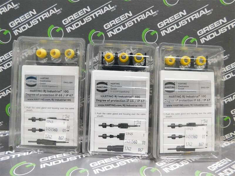 NEW Lot of 3 Harting 09 45 145 1560 PushPull RJ45 10G Plastic Plug Kits