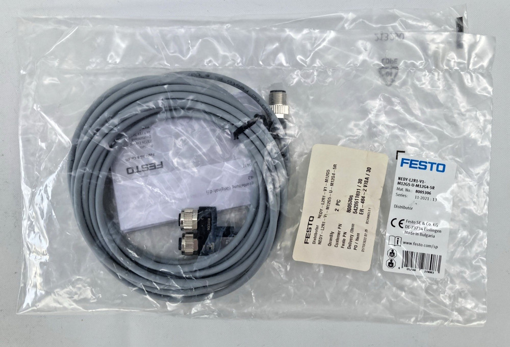 NEW FESTO NEDY-L2R1-V1-M12G5-U-M12G4-5R / NEDYL2R1V1M12G5UM12G45R / 8005306