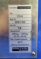 Gossen Konstander CG14 SN 66.140 Arburg SN66.140 3838Y902 Electronics