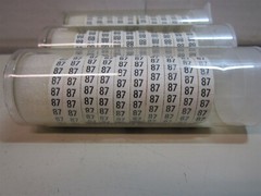 ZipTape TLC 8″ Cloth Wire Marking Tape Numbers 80-89 F/”DTL” Dispenser
