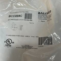 BALLUFF BCC098C BCC M415-0000-1A-017-PX0534-050 SINGLE-ENDED CORDSET 306456