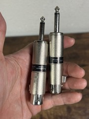 LOT 2 RadioShack 274-016C XLR Female to 1/4″ Plug Lo-Z to Hi-Z Balanced Adapter
