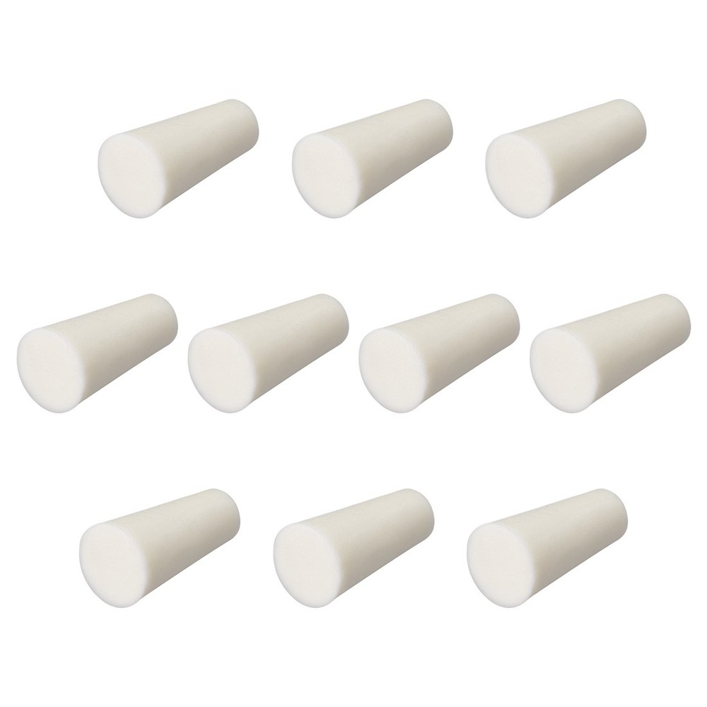 9-14mm Beige Drilled Silicone Stopper Plugs for Flask Test Tube Stopper 10pcs
