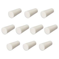 9-14mm Beige Drilled Silicone Stopper Plugs for Flask Test Tube Stopper 10pcs
