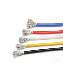 Silicone Cable Flexible Wire 2 AWG to 30 AWG Strand Dia Ø 0.08mm Various Colours