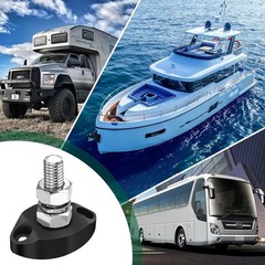 M8 Single Post Marine Bus Bar 12V 200A 48V Power Distribu Size: Single Post M8