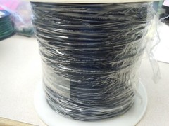 Black Hook-Up & Lead Wire PVC Wire UL 1015. 500′ 22AWG 7 ST
