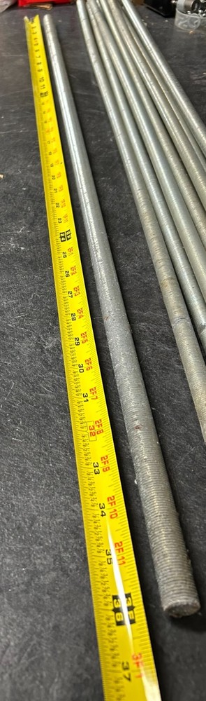 36″ ALL THREADED HOLLOW STEEL ROD 5/8″ O.D.