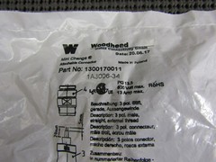 Woodhead Molex 1300170011 Male Connector 3P Mini-Change 1A3006-34 – Lot of 2