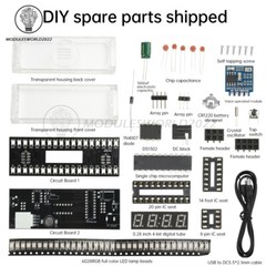 DIY Digital Clock Kit Voice Control Music Spectrum Display LED Electronic Kit