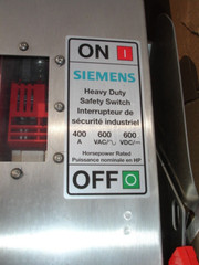 Siemens HNF364SWA Stainless Steel Heavy Duty Non-Fused Safety Switch 400amp 3ph