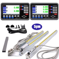 2/3Axis Digital Readout LCD DRO Display Encoders TTL Linear Glass Scale 4”-80”