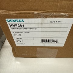 *FREE SHIPPING* Siemens HNF361 Non Fused Heavy Duty Safety Switch 3P, 30A, 600V